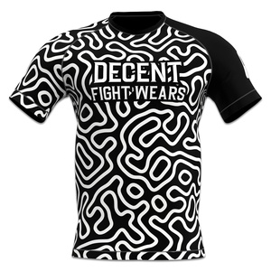 Wholesale No-Gi Sports Gym Workout <b>Swim</b> Rash Guard MMA Slings BJJ Compression Shirt Breathable UPF50+ - Product Image 2