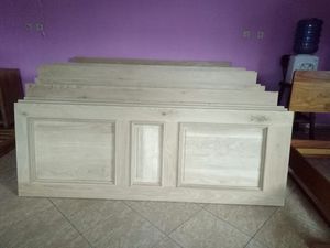 Portes d'entrée de maison en bois de chêne de style américain Entrée en bois massif avec portes extérieures en chêne bien sablées pour villa ou hôtel - Product Image 3