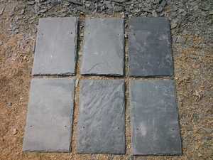 Gran oferta, tejas de piedra de pizarra negra Natural, decoración de cubierta de techo de pizarra india, proveedor directo de fábrica al por mayor dividido - Product Image 2