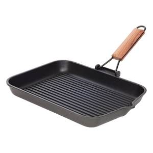 Saporella 090 36T00 Risoli Sartén de aluminio antiadherente (36x26cm) negra para asar y rehacer (griddles y sartenes) - Product Image 1