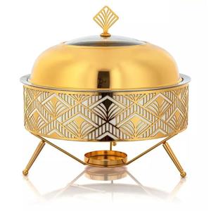 Plato para servir comida de metal dorado, diseño atractivo, Mesa para el hogar, platos decorativos para servir comida a un precio razonable - Product Image 2