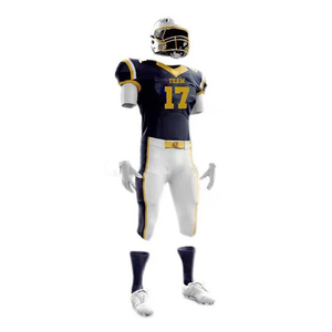 American Football Jersey Uniform Short Sleeve 100% Polyester Anti-Bacterial Unisex Stylish Performance Cut for Sports Matches - Product Image 2