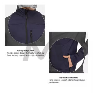 Veste matelassée pour homme printemps-automne-hiver, col montant, style streetwear, doublure polaire, imperméable, vêtements de sport d'extérieur - Product Image 5