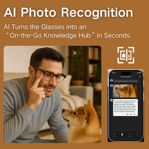 Lunettes caméra intelligentes NEXLENZ NL-Z1 avec verres anti-lumière bleue, 8MP, photo/vidéo mains libres, reconnaissance d'objets par IA, traduction en temps réel - Product Image 5