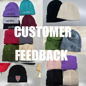 Gorro de acrílico con logotipo bordado personalizado 100%, gorros de invierno, gorros de punto Unisex, gorros personalizados con logotipo, gorro de uso Premium - Product Image 3