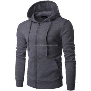 Sudadera con capucha de lana con estampado de cremallera completa para hombre de otoño, sudadera de tamaño personalizado, tejido de poliéster/tela de algodón, traje para correr con capucha - Product Image 1