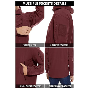 Chaqueta Softshell personalizada para hombre, chaqueta cortavientos, chaqueta Softshell impermeable para hombre - Product Image 2