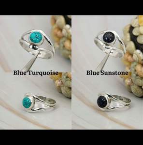 แหวนพลอยสีเงินสเตอร์ลิงแบบ925สำหรับงานแต่งงานและงานเลี้ยงแบบคลาสสิกขายส่ง - Product Image 3