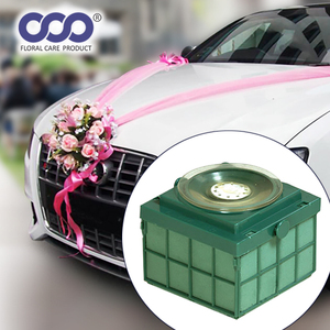 Décoration suspendue, fleur fraîche artificielle pour la décoration de la voiture des mariés, décoration murale, cadre en plastique artificiel, ventouse - Product Image 1