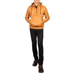 Sudadera con Capucha de Cuero para Hombre, Estilo Clásico, Invierno, Acabado Premium, Comodidad, Aspecto Elegante, Forro Interior Suave, Ecológica y Personalizable - Product Image 4