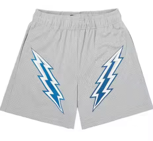 Short de basket-ball de l'équipe de rue haute personnalisé pour hommes taille moyenne poches en toile de coton respirant fermeture à cordon de haute qualité - Product Image 3