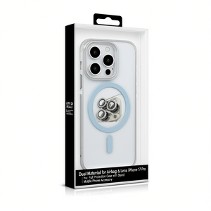 Funda Protectora Transparente de Doble Material para Cámara con Anillo Magnético y Soporte para 17 Pro, Protección Total - Product Image 1