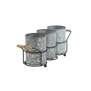 Conjunto de Três Combine Galvanized Metal Caddy Prateleiras De Armazenamento 3 Camada Compartimentos Numerados Melhor Qualidade Galvanizado Caddy Em B