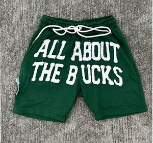 Pantalones cortos de hombre cómodos con estampado teñido anudado con logotipo personalizado 100% algodón estilo informal cintura elástica bordado Vintage - Product Image 2