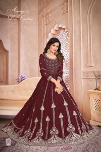 El último diseñador Heavy Faux Georgette Sequence Work Fancy Anarkali Gown - Product Image 5