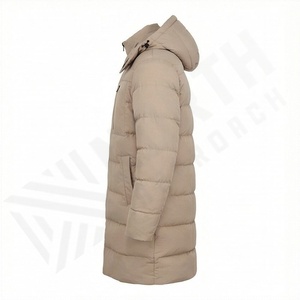 Chaqueta Larga Acolchada con Capucha, Parka, Abrigo para Hombre, Unisex, Grueso, Cortavientos, Aislante, Elegante, Ropa de Calle, Invierno, Térmica - Product Image 3