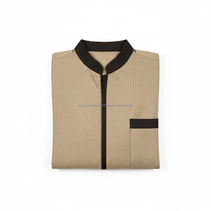 Ensemble d'uniformes professionnels personnalisés mi-brun pour hommes et femmes, tenue de travail formelle pour la réception d'hôtel, en nylon respirant et léger - Product Image 6