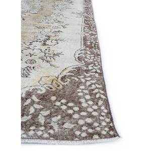 พรมขนสัตว์สีน้ำตาลเบจวินเทจถักมือ รุ่น Pae-2186 สำหรับใช้ในบ้าน-ลายเมดัลเลียนนามธรรมรูปสี่เหลี่ยมผืนผ้าสำหรับห้องนั่งเล่น ห้องโถง ห้องพัก - Product Image 4