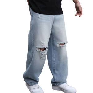 OEM Service Regular Fit Fashionable Men Denim Pants New Style Outdoor Use Men's Oversize Denim Pants For Sale - Product Image 1