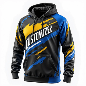 เสื้อฮู้ดผู้ชายทรงโอเวอร์ไซส์ ทนทาน พิมพ์ลายแบบซับลิเมชั่น สั่งทำได้ สตรีทแวร์ ผ้าโพลีเอสเตอร์ 100% ผสมผ้าฝ้าย ดูดีมีสไตล์ - Product Image 1