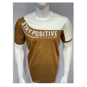 Getzo Camiseta de algodón 100% de calidad premium para hombre, suave y cómoda con logotipo frontal para regalos a granel - Product Image 2