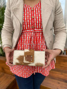 ใหม่กระเป๋าสตางค์หนังแฮนด์เมดแท้แบบใหม่สำหรับผู้หญิงกระเป๋าสตางค์แบบบางกระเป๋าสตางค์หนังสแนปหนังขนสัตว์กระเป๋าสตางค์หนังวัวแท้ - Product Image 3