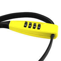 Antivols à câble combinés haut de gamme OEM pour cyclistes et vélos d'enfants, en alliage de zinc et acier, sécurité pour vélos, noir, longueur effective 45 cm