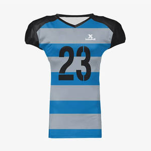 Vente directe d'usine, maillot de football américain pour hommes, taille plus, respirant, séchage rapide, imprimé, manches courtes, vêtements de sport d'entraînement - Product Image 1