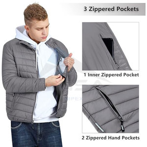 Chaqueta acolchada plegable para hombre, Abrigo acolchado aislado para viajes y senderismo, proveedor a granel, colores OEM, marca personalizada - Product Image 3