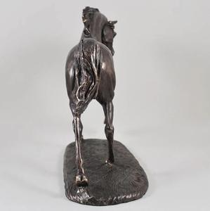 Escultura de caballo de bronce fundido en frío árabe Cantering - Product Image 5
