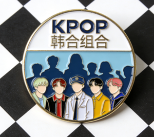 Pin de esmalte personalizado de Kpop, pin de solapa de metal para fans, fabricante de insignias de esmalte suave - Product Image 2