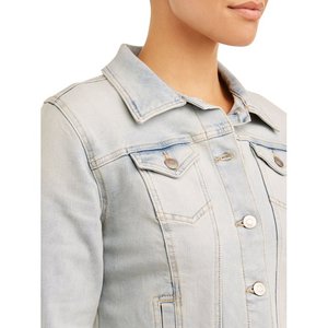 OEM/ODM 100% Cotton Jeans Latest Fashion Women Custom Embroidery Denim <b>Jackets</b> Women Denim Cotton Jeans <b>Jackets</b> - Product Image 4