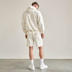 Custom Fashion <b>Men</b> Two Pieces Sweat <b>Shorts</b> <b>Set</b> <b>Men's</b> Pullover <b>Hoodies</b> <b>Shorts</b> <b>Set</b> - Product Image 3