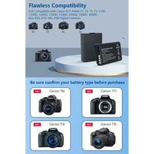 2ชิ้นที่ชาร์จแบตเตอรี่คู่ USB LP-E10 1600มิลลิแอมป์ต่อชั่วโมงสำหรับ Canon EOS ใช้ได้กับ FUJITSU ThinkPad Asus Acer BlackBerry 5D เพรียวบาง - Product Image 1