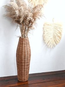 Handwoven Jute Rope <b>Plant</b> <b>Pot</b> <b>Basket</b> with Stand Unique Design Indoor and Outdoor Wicker Planter <b>Basket</b> Made of Iron and Rattan - Product Image 3