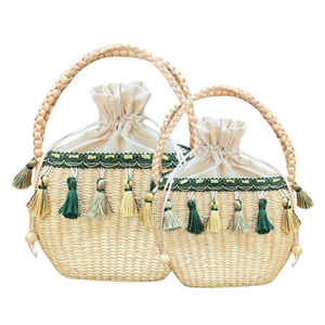 Bolso elegante de jacinto de agua para mujer Diseño de moda sostenible con forro de algodón y dos asas personalizable - Product Image 1