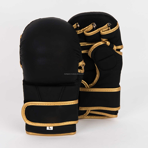 OEM Custom Sanda MMA Boxing Shooter Gloves PU Leather Durable Training Sparring Gloves Hook Loop Closure Factory Price Wholesale - Product Image 1