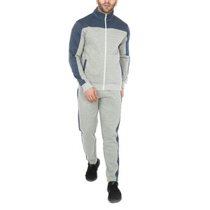 Chándal informal de alta calidad para hombre, traje de dos colores con cremallera para correr, chándal de corte entallado de lana de algodón - Product Image 2