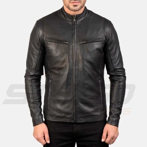 Men's Leather Jacket for Biker <b>Distressed</b> Genuine Lambskin <b>Top</b> Quality Material Wholesale Price - Product Image 1