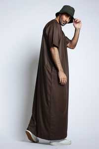 Robe Jubba islamique décontractée pour hommes, grande taille, respirante, légère, en polyester, vêtements musulmans, vente en gros d'usine au Moyen-Orient - Product Image 3