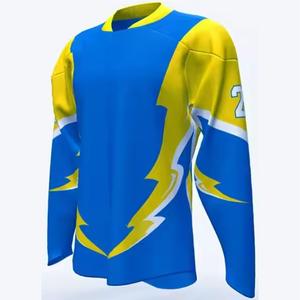 Camisetas de Hockey Personalizadas de Fábrica, Sublimación, Transpirables, de Secado Rápido, 100% Poliéster, para Práctica de Hockey sobre Hielo - Product Image 4