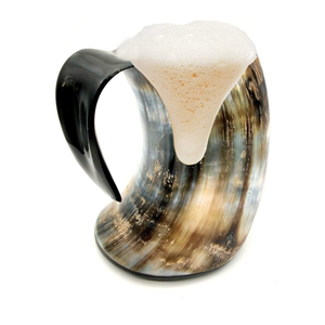 Viking Horn Chopes À Bière En Grès Durable Conception Personnalisée Élégant Mariage Célébration Bar Accessoires Unique Boisson Ware Option - Product Image 1