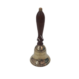 Cloche en laiton avec manche en bois Vente chaude Cloche élégante Cloche d'appel de luxe en or à prix compétitif et impressionnant - Product Image 1