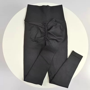 New solid color waist <b>yoga</b> <b>pants</b>, women's leggings Peach seamless <b>tights</b>, lift hip slim fitness ankle-length <b>pants</b> - Product Image 5