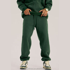 Tenue deux pièces gris clair coupe ajustée pour hommes-Respirant 100% coton Sweat à capuche décontracté Joggers Mid Gym Workout Running Everyday - Product Image 3