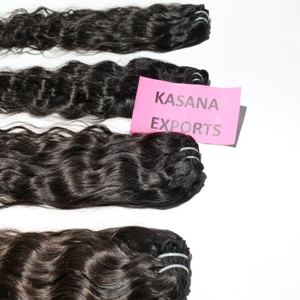 Extensiones de Cabello Indio 100% Virgen Remy de Color Natural, Ondulado Profundo, Cutícula Alineada, Procesado Químicamente, Fácil de Aplicar - Product Image 1