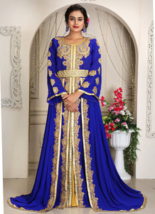 Kaftan islámico marroquí moderno para mujer Vestido de playa largo hasta el suelo con suministro ODM de manga larga transpirable - Product Image 4