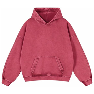 Sweats à capuche décontractés doublés pour l'hiver, imprimés personnalisés, de haute qualité, lavés à l'acide, pour femmes, 100% coton, surdimensionnés, streetwear, respirants - Product Image 1