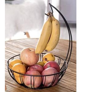 Panier de rangement pour fruits en fil de fer métallique utilisé à la maison, design suspendu attrayant, conteneur pour fruits et légumes, panier à fruits en métal - Product Image 1