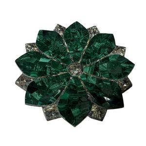 Meilleures ventes de plaques décoratives en marbre naturel avec incrustations de pierres, vente en gros de gravures sur pierre de malachite, décoration intérieure et extérieure utilisable - Product Image 3